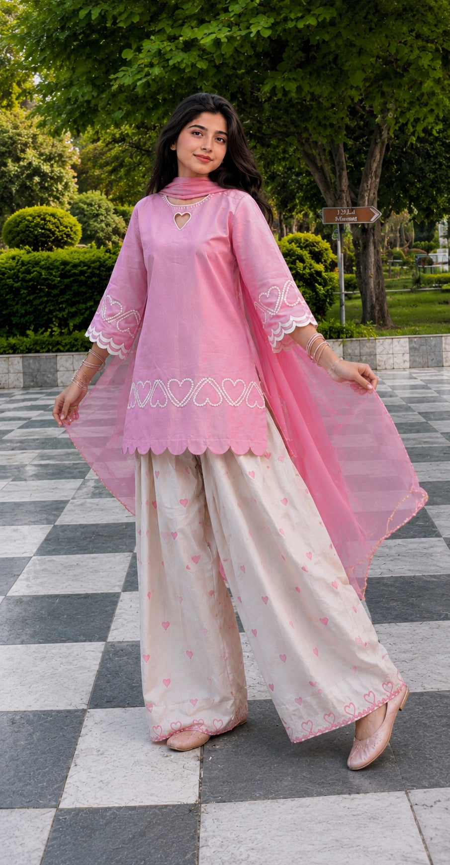 Kashika Pink Farshi Salwar Set