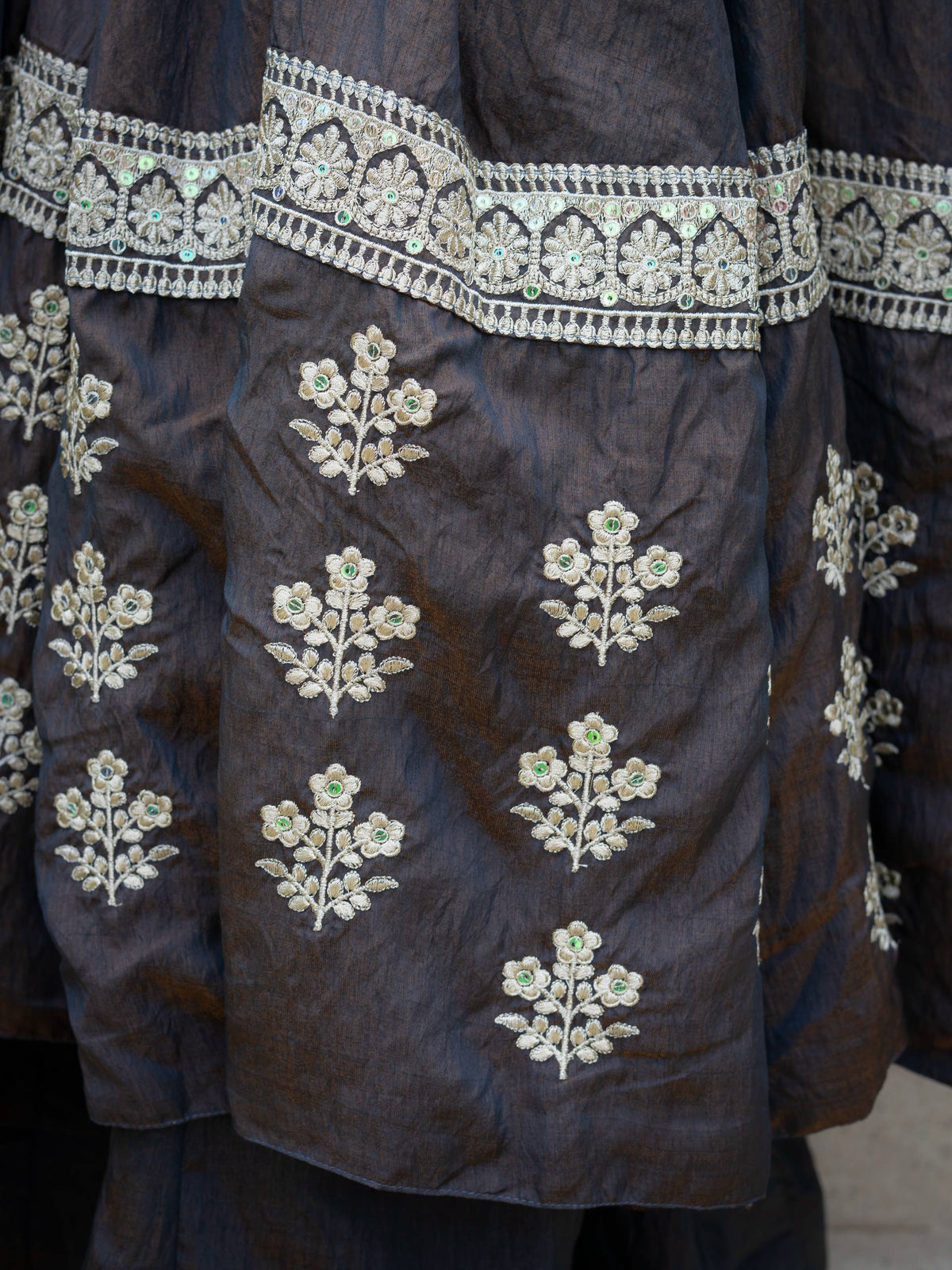 Vaanzya Silk Anarkali Suit Set with Dupatta