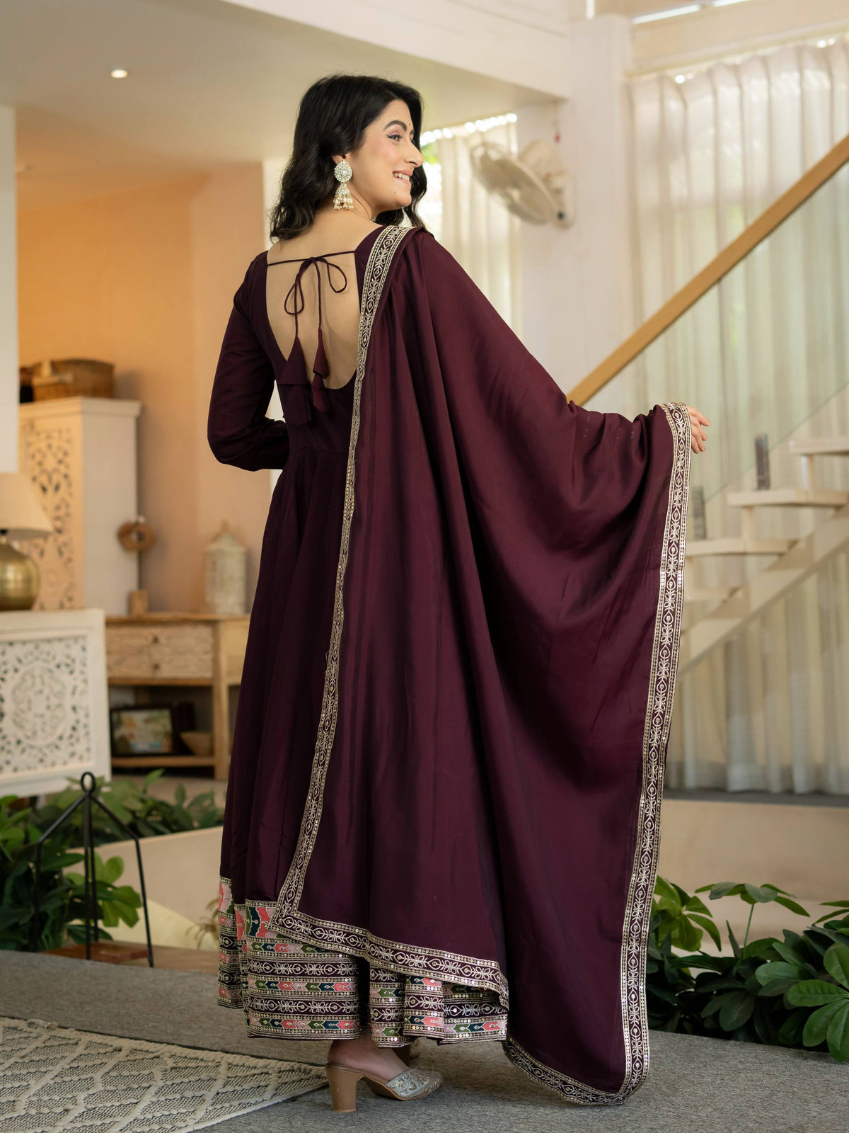 Zorelle  Roman Silk  Anarkali Suit Set