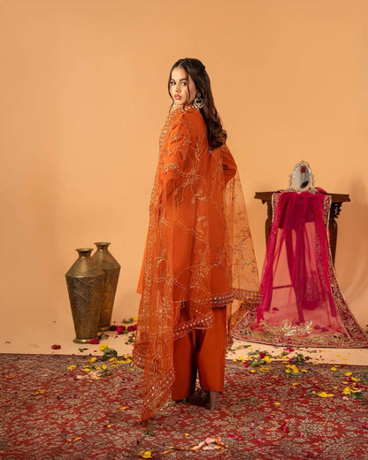 Binaya Evil Eye Embroidered Farshi Salwar Set