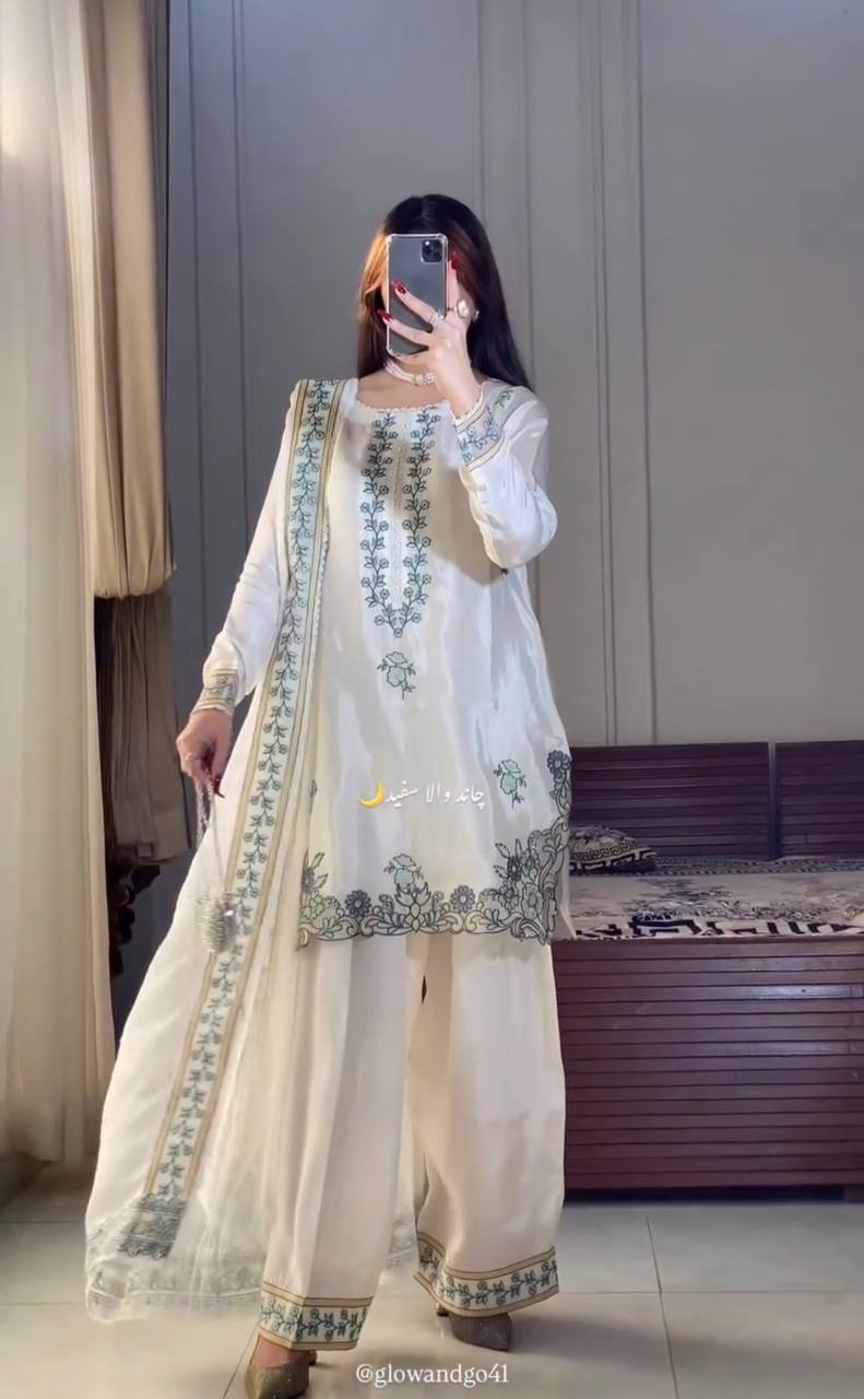 Kiyaraaj Silk With Embroidery Farshi Salwar Set