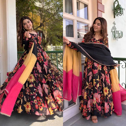 Madhubala Organza Printed Suit Set