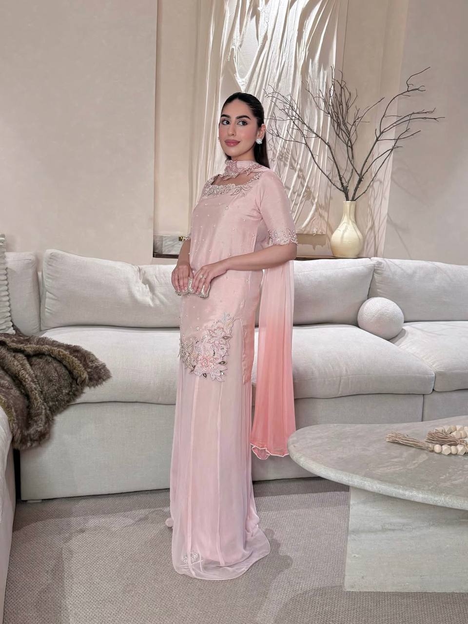 Eshwari Roman Glass Silk Farshi Salwar Set
