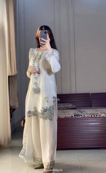 Kiyaraaj Silk With Embroidery Farshi Salwar Set