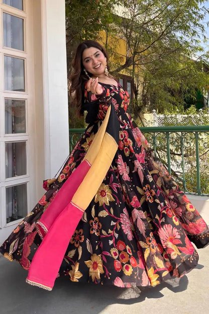 Madhubala Organza Printed Suit Set