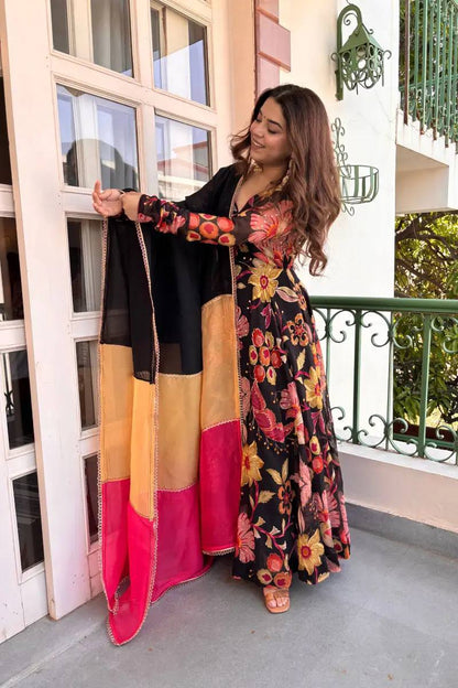 Madhubala Organza Printed Suit Set