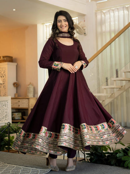 Zorelle  Roman Silk  Anarkali Suit Set