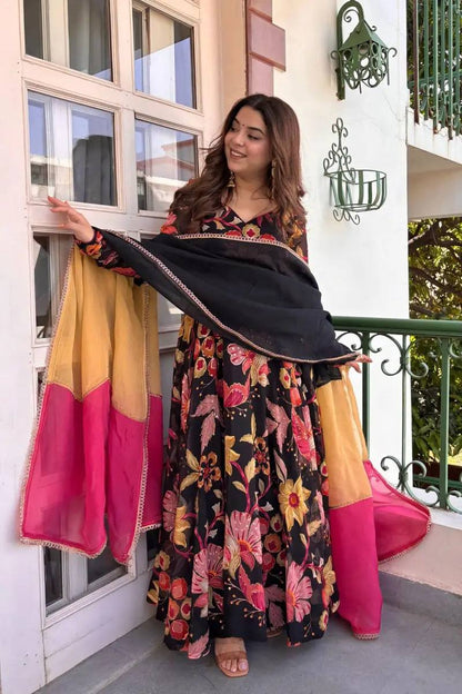Madhubala Organza Printed Suit Set