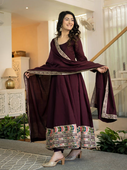 Zorelle  Roman Silk  Anarkali Suit Set