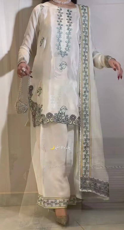 Kiyaraaj Silk With Embroidery Farshi Salwar Set
