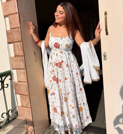 Karnika wirling Through Golden Anarkali