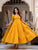 Aliza Jacquard Yellow Anarkali Suit