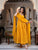 Aliza Jacquard Yellow Anarkali Suit
