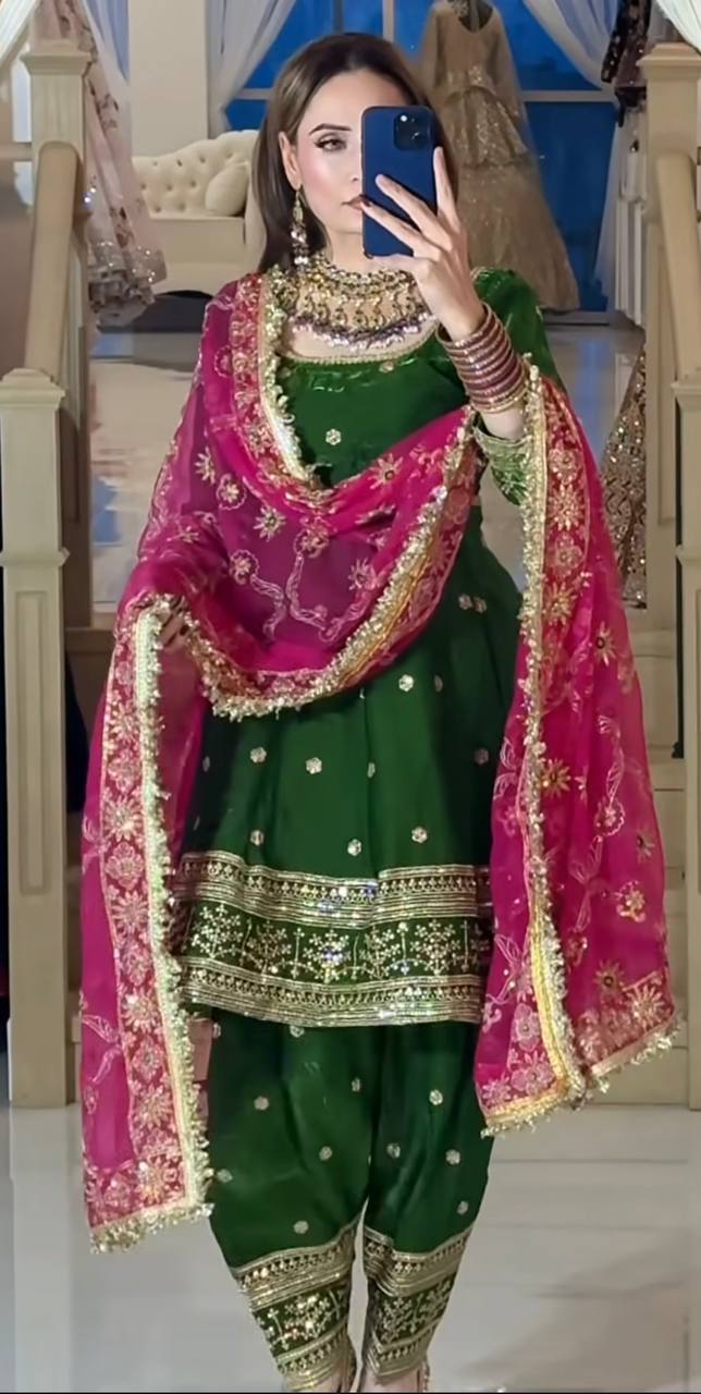 Premium Patiala Suit with Embroidered Dupatta