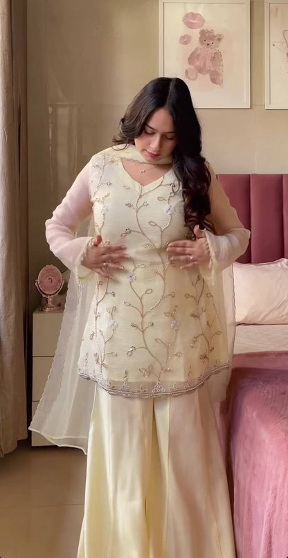 Mysha Embroidered Sharara Set