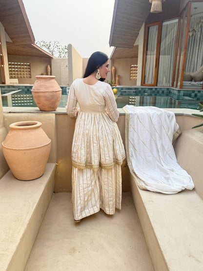 These outfits appear to be Anarkali Kurta Sets with Dupatta