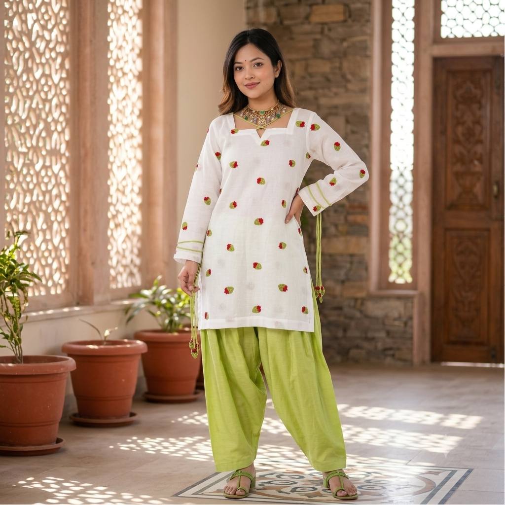 Liza Lime's Grace Cameric Cotton Farshi  Suit