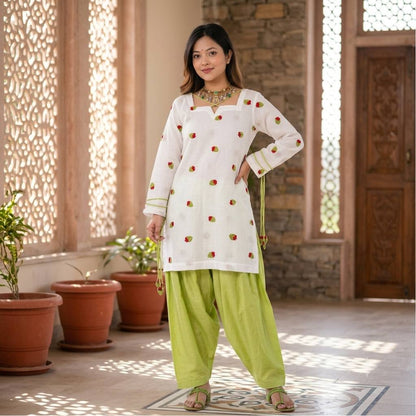 Liza Lime's Grace Cameric Cotton Farshi  Suit
