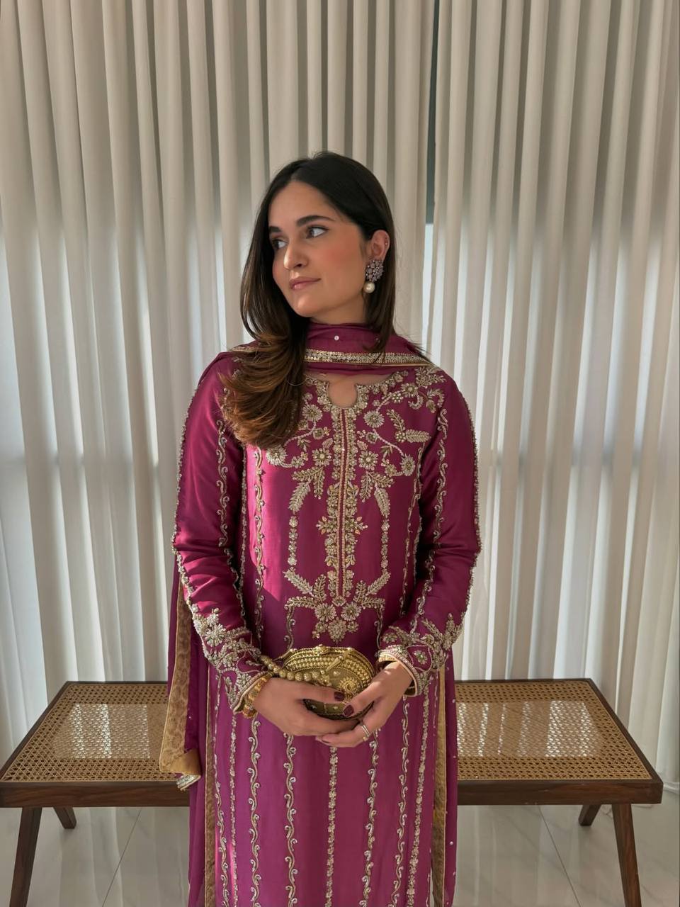 Grisha Natural Crep Embroidery Suit Set