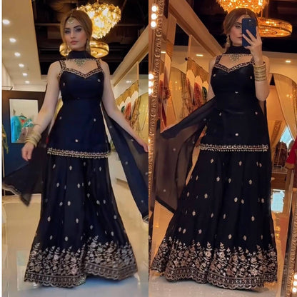 Shifa Premium Frendy Silk Sharara