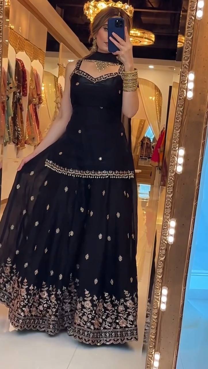 Shifa Premium Frendy Silk Sharara