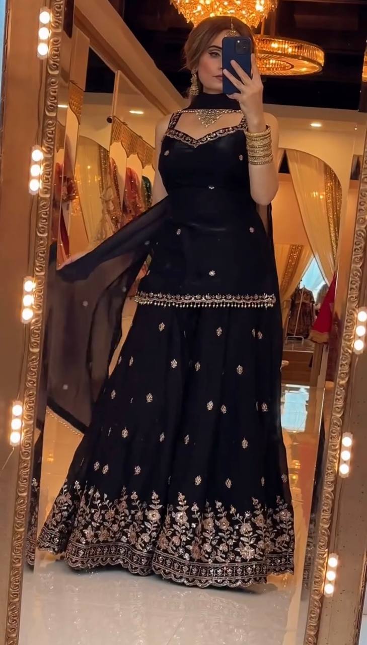 Shifa Premium Frendy Silk Sharara