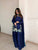 Royal Blue Natural Crep Silk Farshi Suit