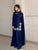Royal Blue Natural Crep Silk Farshi Suit
