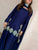 Royal Blue Natural Crep Silk Farshi Suit