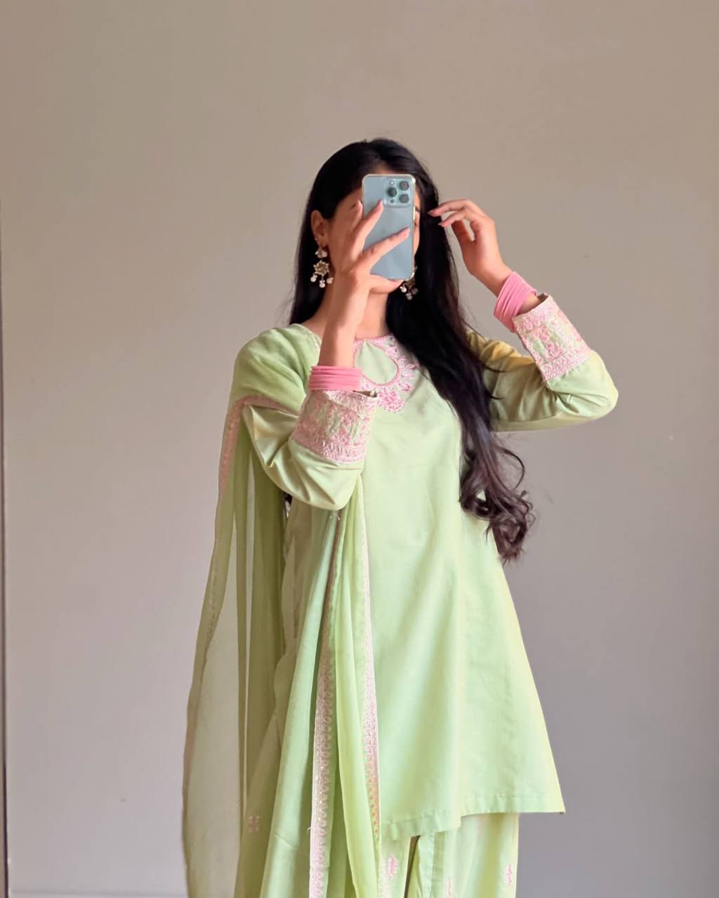 Aaira Mint Noor Farshi Salwar Set