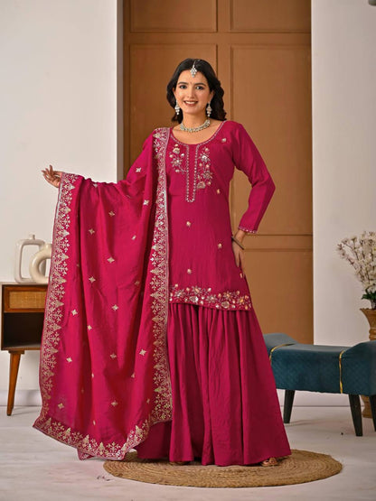 Durva NC Vichitra  Bits hand Work Sharara