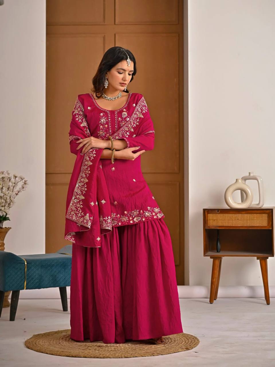 Durva NC Vichitra  Bits hand Work Sharara