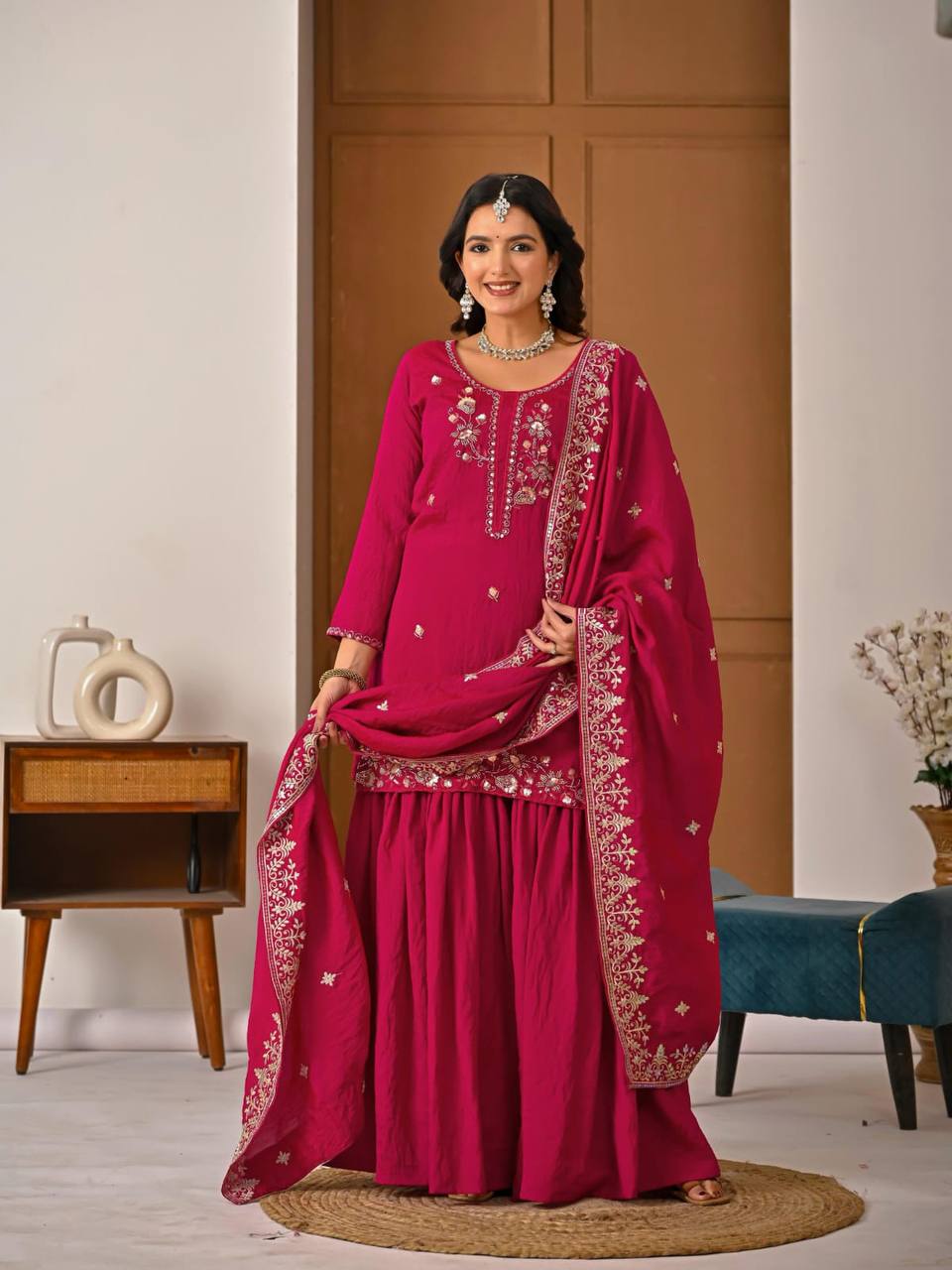 Durva NC Vichitra  Bits hand Work Sharara