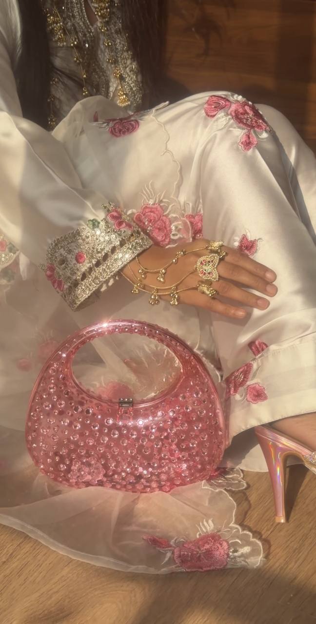 Luxury Ivory Ethnic Suit with Rose Embroidery.