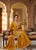 Tiva Mustard Fancy Borders Silk Sarara Suit