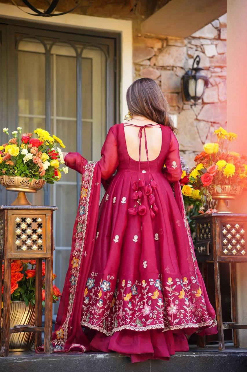 Vinya Blossom Anarkali Suit Set