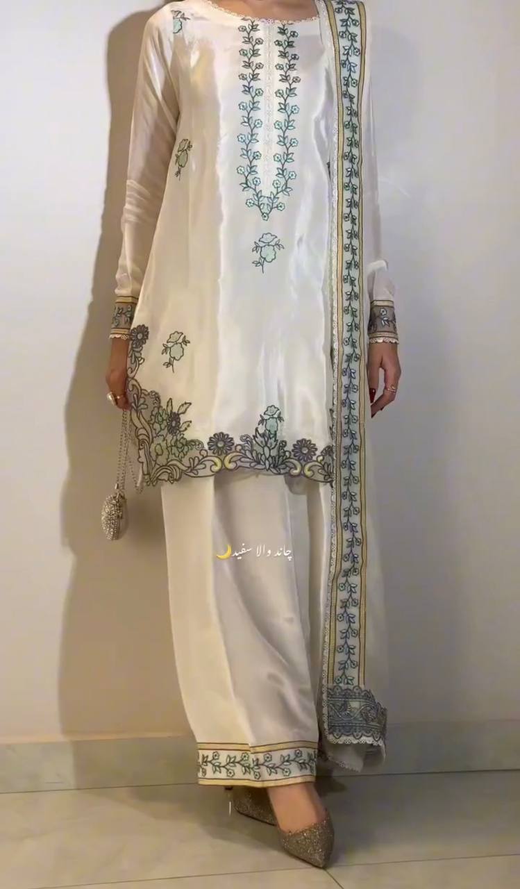 Kiyaraaj Silk With Embroidery Farshi Salwar Set