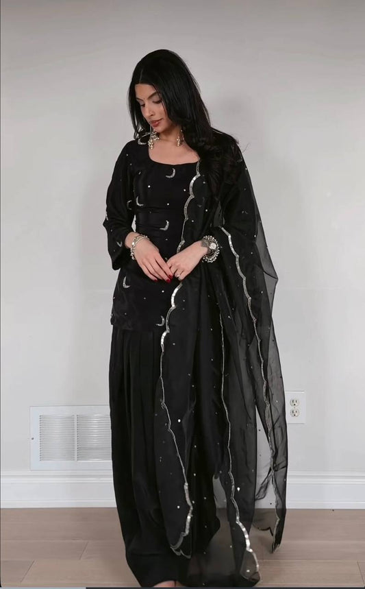 Inaya Zari Crep Farshi Set