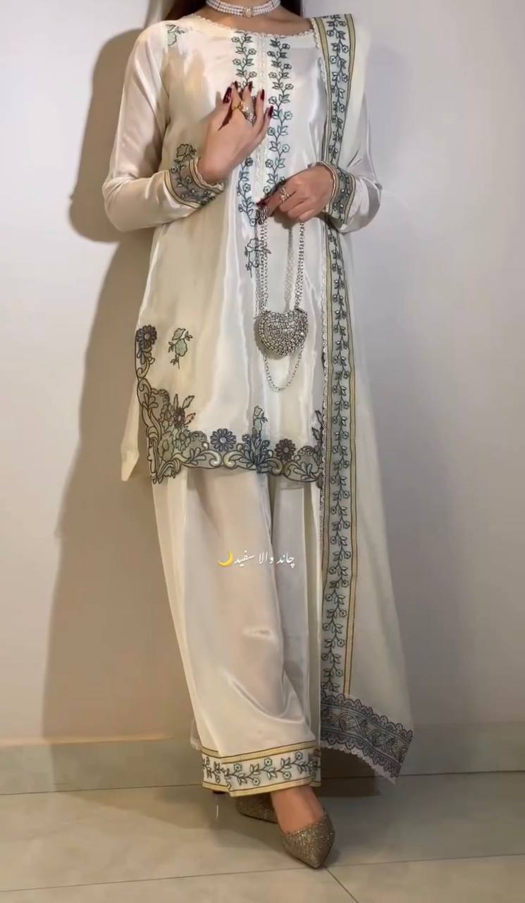 Kiyaraaj Silk With Embroidery Farshi Salwar Set