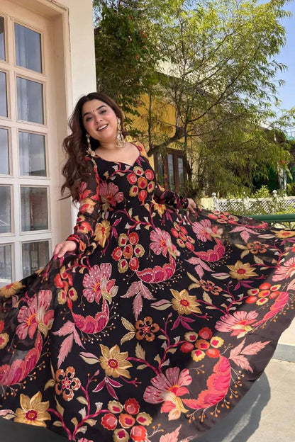 Madhubala Organza Printed Suit Set
