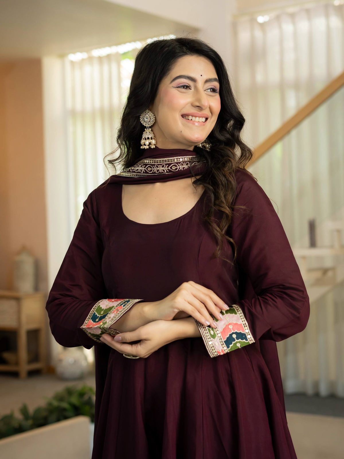 Zorelle  Roman Silk  Anarkali Suit Set