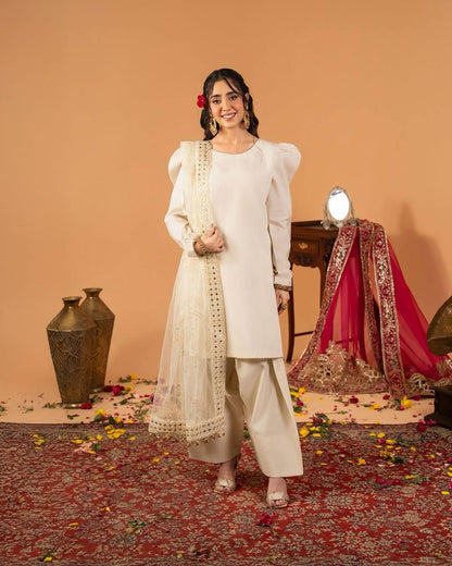 Binaya Evil Eye Embroidered Farshi Salwar Set