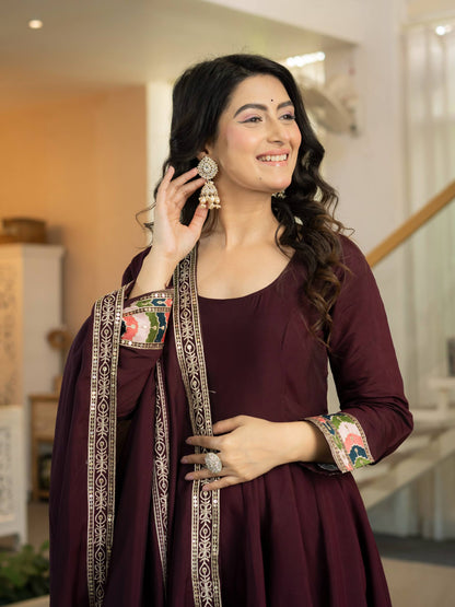 Zorelle  Roman Silk  Anarkali Suit Set